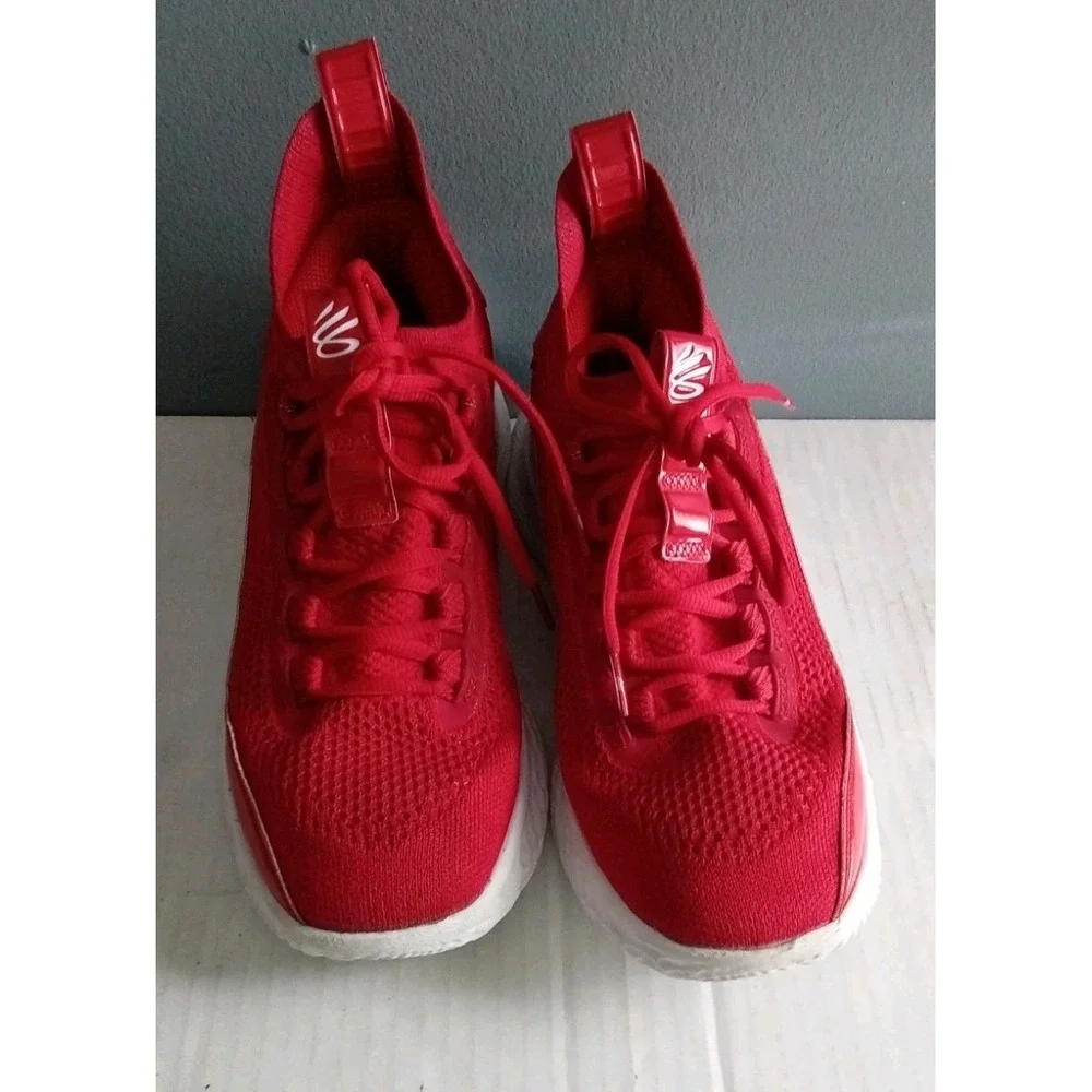 Under Armour Curry Flow 8 Red Basketball‎ Shoes Cushioned Sneakers
